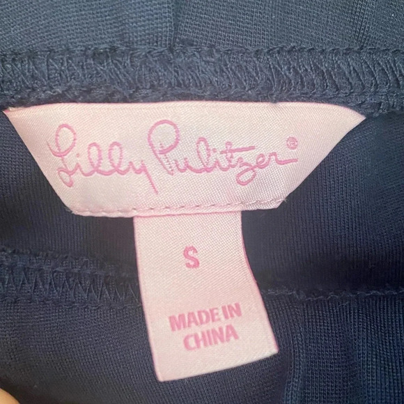 Lilly Pulitzer Stretch Dinner Navy Blue Pants - Picture 2 of 6